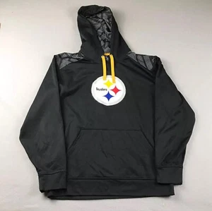 Pittsburgh Steelers Hoodie Mens Medium Black ThermaBase NFL Hooded Sweatshirt - Picture 1 of 11