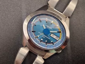 AKA ALBA Seiko Blue June 1998 V743-5A10 JDM Quartz Rare 10BAR Kanji - Picture 1 of 11
