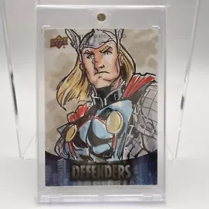 Artist sketch card DEFENDERS Upper Deck 1 of 1 Marvel - Picture 1 of 2