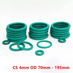 CS 4mm OD 70mm - 195mm Silicone Rubber O-rings FKM Sealing O Rings Gasket - Picture 1 of 17