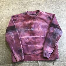 Fila Tie Dye Sweatshirt Pullover Adult XL Purple Pinks Vintage Logo