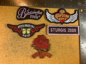 T7-72 MOTORCYCLE PATCH - LOT OF 5 - MIXED BIKE WEEKS - Picture 1 of 2