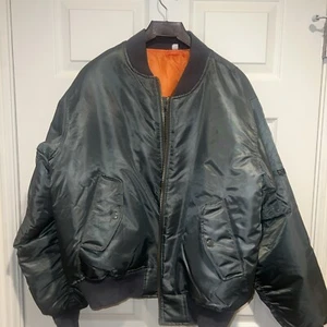 Rothco MA-1 grüne Nylon Bomber Fliegerjacke Herren Large (gebraucht) - Bild 1 von 3