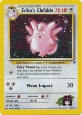 Erika's Clefable - 3/132 - Pokemon Gym Heroes Unlimited Holo Rare Card WOTC NM