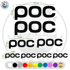 X8 Pegatinas Poc Logo Vinilo Compatible Decal Vinyl Snow Sticker Casco Moto - Imagen 1 de 7