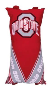 ❤️ OHIO STATE 18x36 Plush FOLDING BODY PILLOW Scarlet Red Gray White Team Logo - Picture 1 of 9