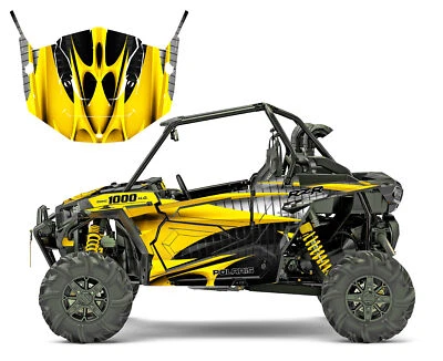 2015 - 2018 RZR 1000 XP graphics decal wrap kit with door 24 mil #1900 Orange - Image 1 of 4