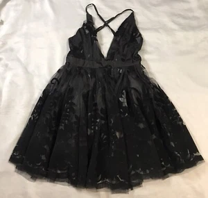 Moda Nova Vestito Donna Medio Nero Maise Foderato in Tulle - Foto 1 di 12