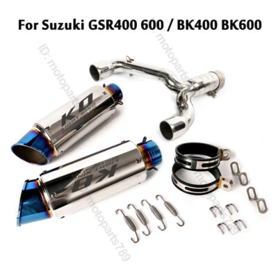 For Suzuki GSR400 GSR600 BK400 BK600 Exhaust System Middle Link Pipe Muffler Tip - Imagen 1 de 4
