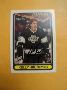 Kelly Hrudey Signed Los Angeles Kings Card - Picture 1 of 2