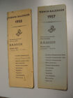 2 Termin Kalender 1955 und 1957 Fabrik Polsterwarenfabrik G. Rasch Weiden/Opf.