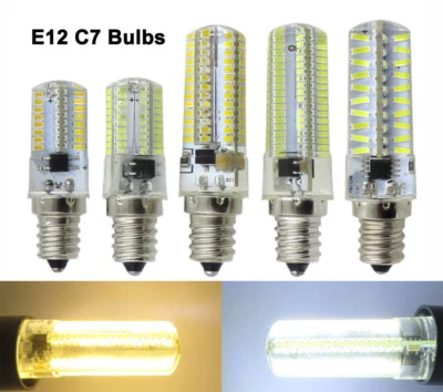 E12 LED Bulb Candelabra C7 64/80/104/152 3014/4014SMD LED Ceiling fan Light Lamp - Image 1 of 3