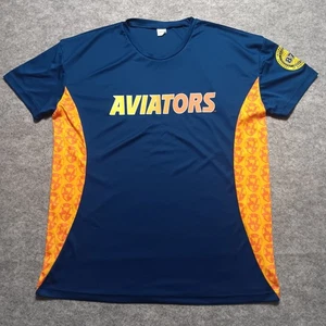 Las Vegas Flieger Shirt Herren Large blau orange Kurzarm Logo Grafik Tee SGA - Bild 1 von 9