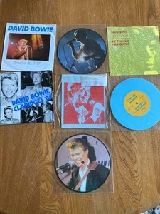 DAVID BOWIE 7 x INTERVIEW Picture Disc / Coloured Vinyl 7" Singles Bundle - Picture 1 of 14
