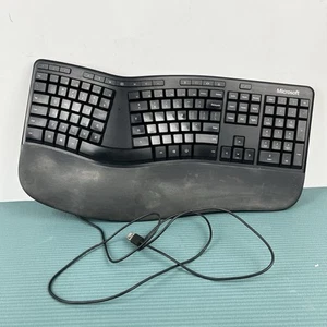 Microsoft Ergonomic Keyboard - Black Model 1878 USB - Picture 1 of 5