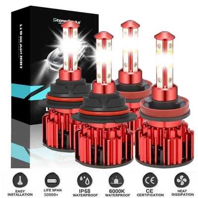 Para Suzuki SX4 2007-2013 4x Combo 9007 y H11 Faros LED Faros Antiniebla Bombillas Blancas Foto 1 de 4