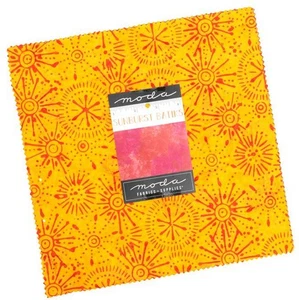 Sunburst Batiks Moda Layer Cake 42 100% Cotton 10" Precut Quilt Squares - Picture 1 of 6