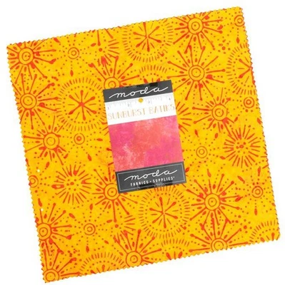 Sunburst Batiks Moda Layer Cake 42 100% Cotton 10" Precut Quilt Squares - Image 1 of 4
