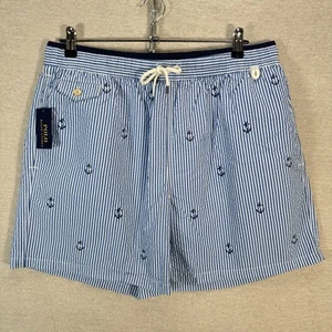 Polo Ralph Lauren Swim Shorts Trunks Size XL Mens Anchor Striped blue white £109 - Picture 1 of 20