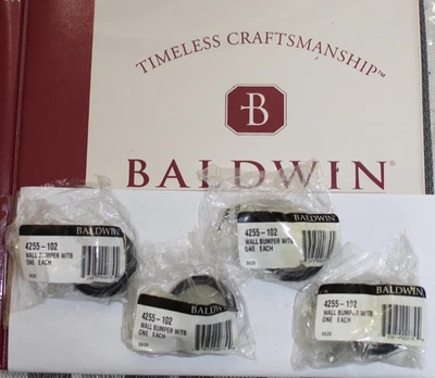 LOT of 4 Baldwin Wall Bumper W/ Toggle Bolt Door Stop 4255-102 Oil Rub Bronze - Image 1 of 4