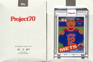 2021 TOPPS PROJECT 70 #7 1985 FRANCISCO LINDOR - NEW YORK METS - KEITH SHORE - Picture 1 of 2