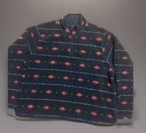 Vintage Wrangler Aztec Southwest Sherpa Fleece Pullover 1/4 Zip Herren Gr. XXL - Bild 1 von 5