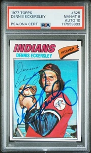 1977 Topps Dennis Eckersley #525 PSA 8 Auto 10 - Picture 1 of 2