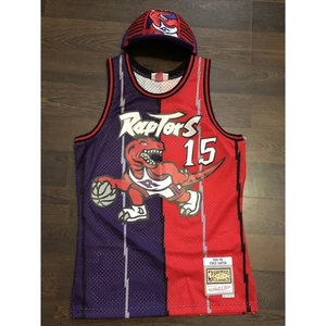 MITCHELL & NESS NBA SPLIT SWINGMAN JERSEY TORONTO RAPTORS 1998 VINCE CARTER Sz S - Picture 1 of 13