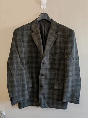 Blazer Jaeger Para Hombre Gris Oscuro Verde Mezcla Lana Talla 52R Cuadros Formal De Colección Foto 1 de 4