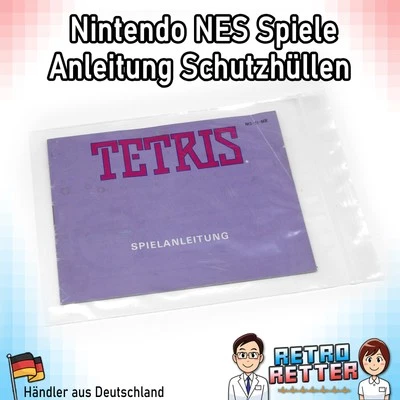 RETRORETTER Schutzhüllen für Nintendo NES Spiele Anleitungen Sleeves Hüllen Tüten Bag Schutz