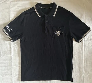 Mercancía Oficial Guinness Camisa Polo Semi Botón Cuello Negro Hombre Mediana - Imagen 1 de 24