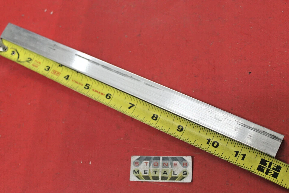 1/2" X 3/4" ALUMINUM 6061 FLAT BAR 12" long Solid Extruded Mill Stock Cut New - Image 1 of 1