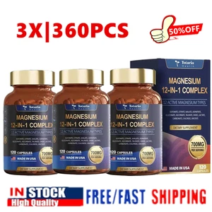..3X Magnesium 12 in 1 Komplex - Magnesiumglycinat, Citrat, L-Threonat UK. - Bild 1 von 19
