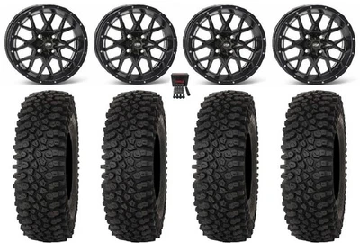 ITP Hurricane 14" Wheels Black 30" Roctane ST Tires Polaris Sportsman / RZR / Foto 1 de 4