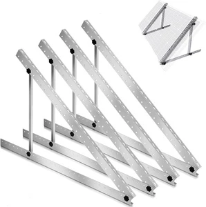 Warmfay Solarpanel Halterung 114cm Alu Aufständerung 0-90° für Flachdach Wohnmob - Bild 1 von 9