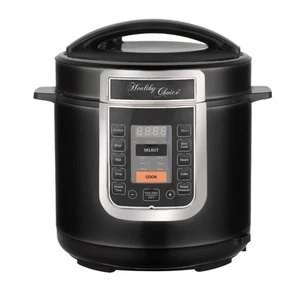 Healthy Choice 6L Electric Slow & Pressure Cooker (Black/Silver) 8 Programs, 100 - Picture 1 of 2