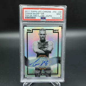 PSA 9 MINT 2017 UFC Topps Chrome Conor Mcgregor Top of the Class Auto Card 5/5 - Picture 1 of 3