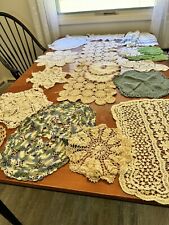 Vintage Lot of 20 Handmade Crochet Lace Doily Table Runners Cream Multicolor