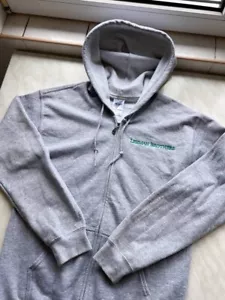 Vintage Lehman Brothers Zip Hoodie 2000s Embroidered Green Band Finance Size S - Picture 1 of 8