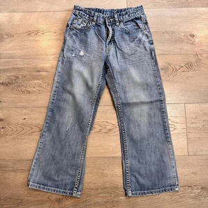 Flypaper Boot Cut Jeans Distressed Denim Stylish Pockets Boys Size 8 - Picture 1 of 7