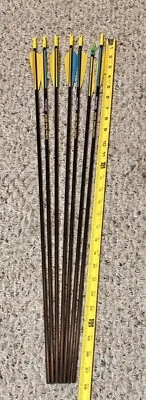 7- Beman Carbon FLASH 50/65 Shafts w/nocks Need reFletched 6- 27.75"/ 1- 25" - Image 1 of 4
