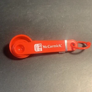 NEW  Set of 4 Red Plastic *McCormick* Measuring Spoons - Picture 1 of 7