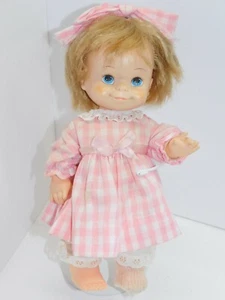 Horsman Doll 1974 Vintage Toy Pink Gingham Dress Blonde - Bild 1 von 11