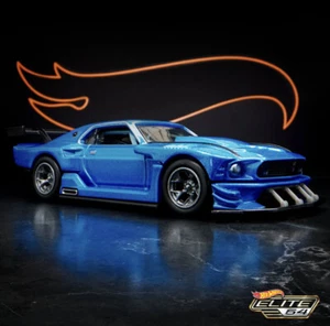 Hot Wheels HWC Elite 64 Series Modified ’69 Ford Mustang Blue - Picture 1 of 2