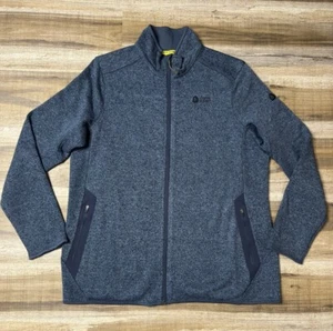 Sierra Designs Fleece Jacket Mens Large Blue Heather Full Zip - Picture 1 of 13