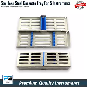 PERFORATED STERILISATION CASSETTE RACK TRAY 5 INSTRUMENTS AUTOCLAVE SURGICAL - Picture 1 of 5