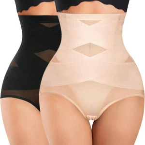 Cross ABS Compression Shaping Pants Women High Waist Panties Body Shaper Slim - Picture 1 of 19