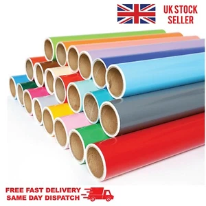 Glanz Vinyl Wrap Küche Schrank Abdeckung Wrap Klebe Rückseite Kunststoff weiße Rolle - Bild 1 von 26