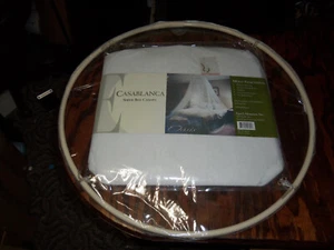 Casablanca Oasis Round Collapsible Hoop Sheer Mosquito Net Bed Canopy - Picture 1 of 4