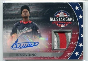 2018 Topps Update Luis Severino All-Star Game GU PATCH AUTO AUTOGRAPH 8/10 - Picture 1 of 1